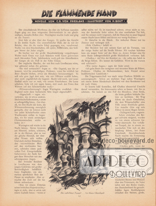 Artikel (Novelle):
Friesland, C. R. von, Die flammende Hand.
Illustration: Boht.