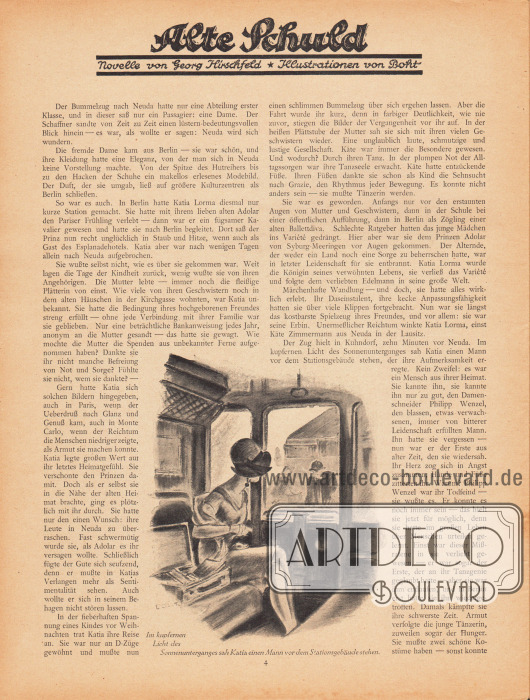 Artikel (Novelle):
Hirschfeld, Georg, Alte Schuld.
Illustration: Boht.
