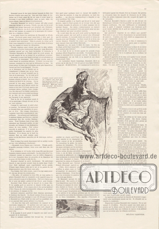 Artikel:
Valentin, Hélène, L’Horoscope (Pages de nos Enfants).
Die Bildunterschrift der Zeichnung lautet „L’oracle n’avait point menti. Ne s’était-il pas élevé plus haut qu’aucun prince? N’avait-il pas découvert un trésor fabuleux? Mais que reste-t-il de tout cela? La lassitude et la vieillesse“.
Illustration/Zeichnung: unbekannt.