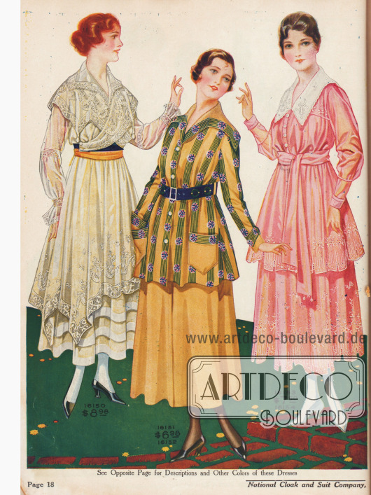 Mitte: Überaus elegantes, zweiteiliges Sportkleid aus Gabardine.