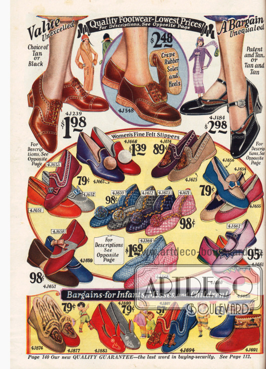 Günstige und zugleich feine Slipper für legere Stunden zu Haus für Damen und Kinder (unten).