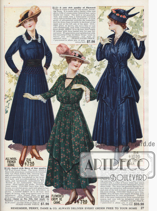 Sommer- und Stadtkleider in der neuen Krinolinenmode.