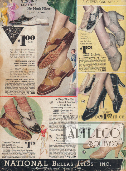 Sportschuhe, Sandalen und elegante Pumps für Damen.