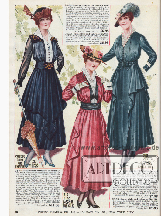 Sommer- und Stadtkleider in der neuen Krinolinenmode.