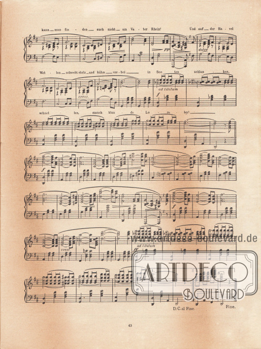 Musikbeilage der Modenschau mit der Melodie „Das Havel-Lied. Boston und Lied“. Text und Musik stammen vom Komponisten Günther Joachim (Lebensdaten unbekannt).