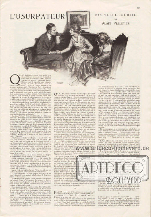Artikel:
Pelletier, Alain, L'Usurpateur (nouvelle inédite).
Illustration: d'E. Chase.