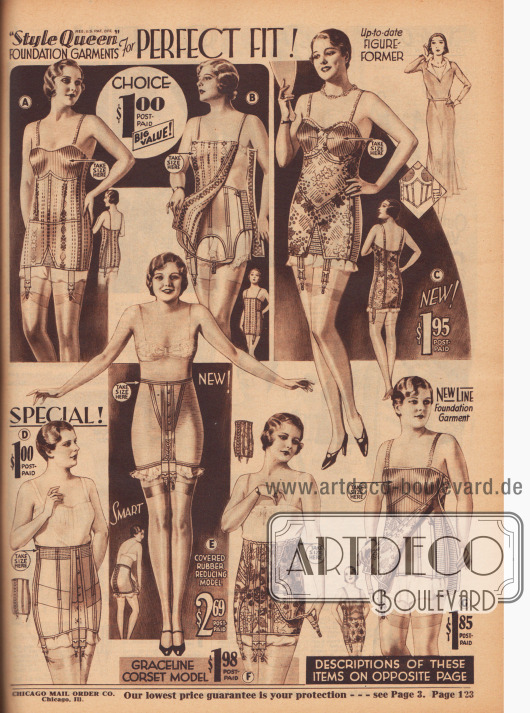 Korsetts und Hüfthalter geben jeder Figur die richtige Form - denn eine schöne Figur beginnt 1931 schon mit der Unterwäsche.