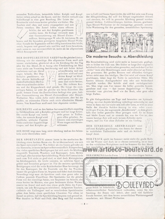 Artikel:
Henschke, Bruno (Geschäftsführer), Winke für die Frühjahrs- und Sommermode 1932. Den Hänsel-Freunden für ihre Praxis.