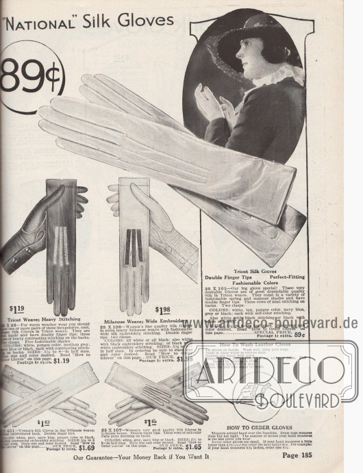 Dünne, kühle Seidenhandschuhe für den Sommer für günstige 89 ¢ pro Paar.