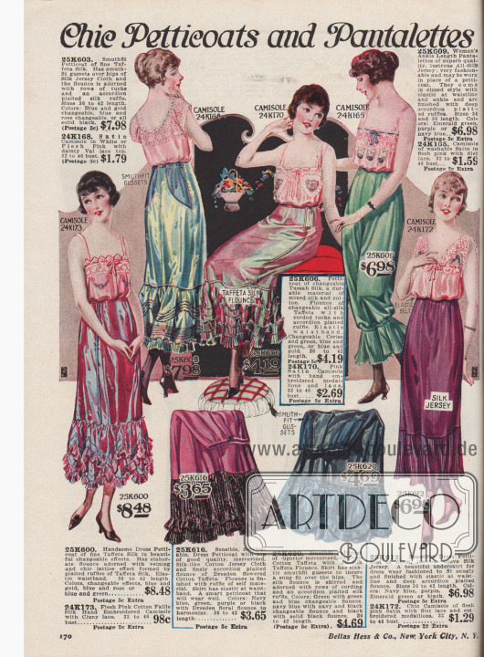 Petticoats und Pantaletts als Unterkleidung.