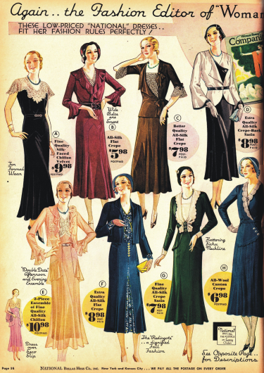 Jäckchen und Boleros sind bestimmend in der Mode 1931. Feminine Kleider für besondere Anlässe.
