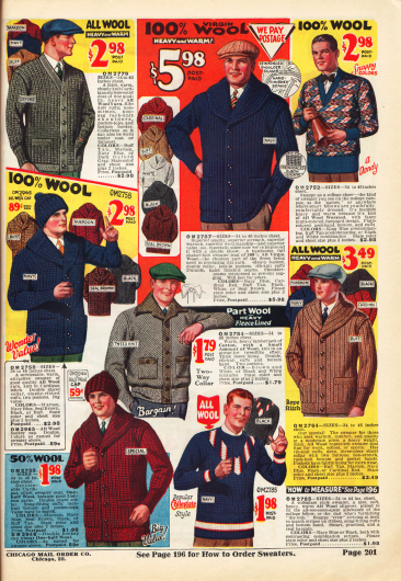Strickjacken (Cardigans), Blousons und Pullover für Männer aus Wollstoffen und teilweise aus Baumwolle für Sport und kaltes Wetter.