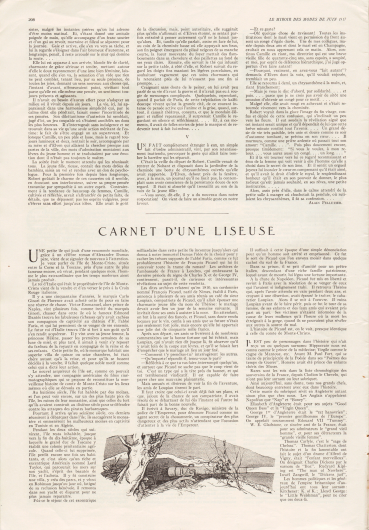 Artikel:
Pelletier, Alain, L'Usurpateur (nouvelle inédite);
O. V., Carnet d'une Liseuse.