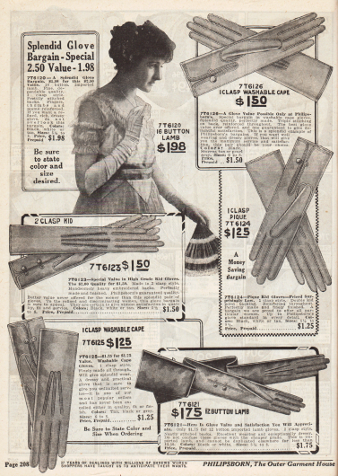 Feinste, kleidsame Damenhandschuhe aus Lammleder und Chevreauleder. Nähte, Handschuhrücken und Finger wurden mit zusätzlichen Nähten verstärkt, um die Langlebigkeit der Handschuhe zu gewährleisten.