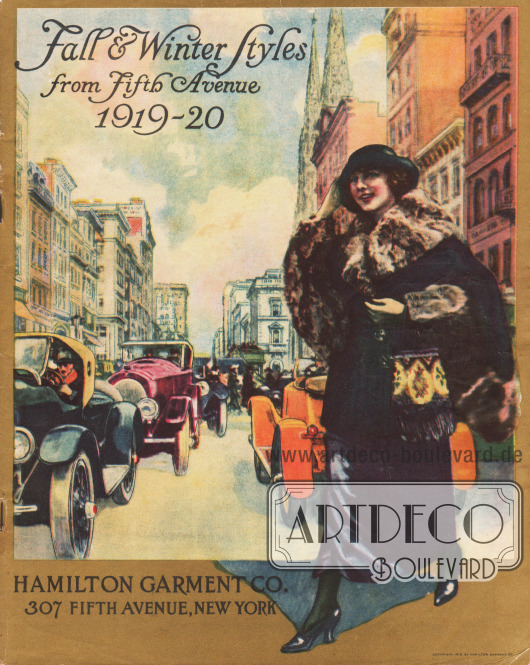 Titelseite des Herbst/Winter Versandhauskatalogs des Warenhauses Hamilton Garment Company aus New York City, New York, von 1919.